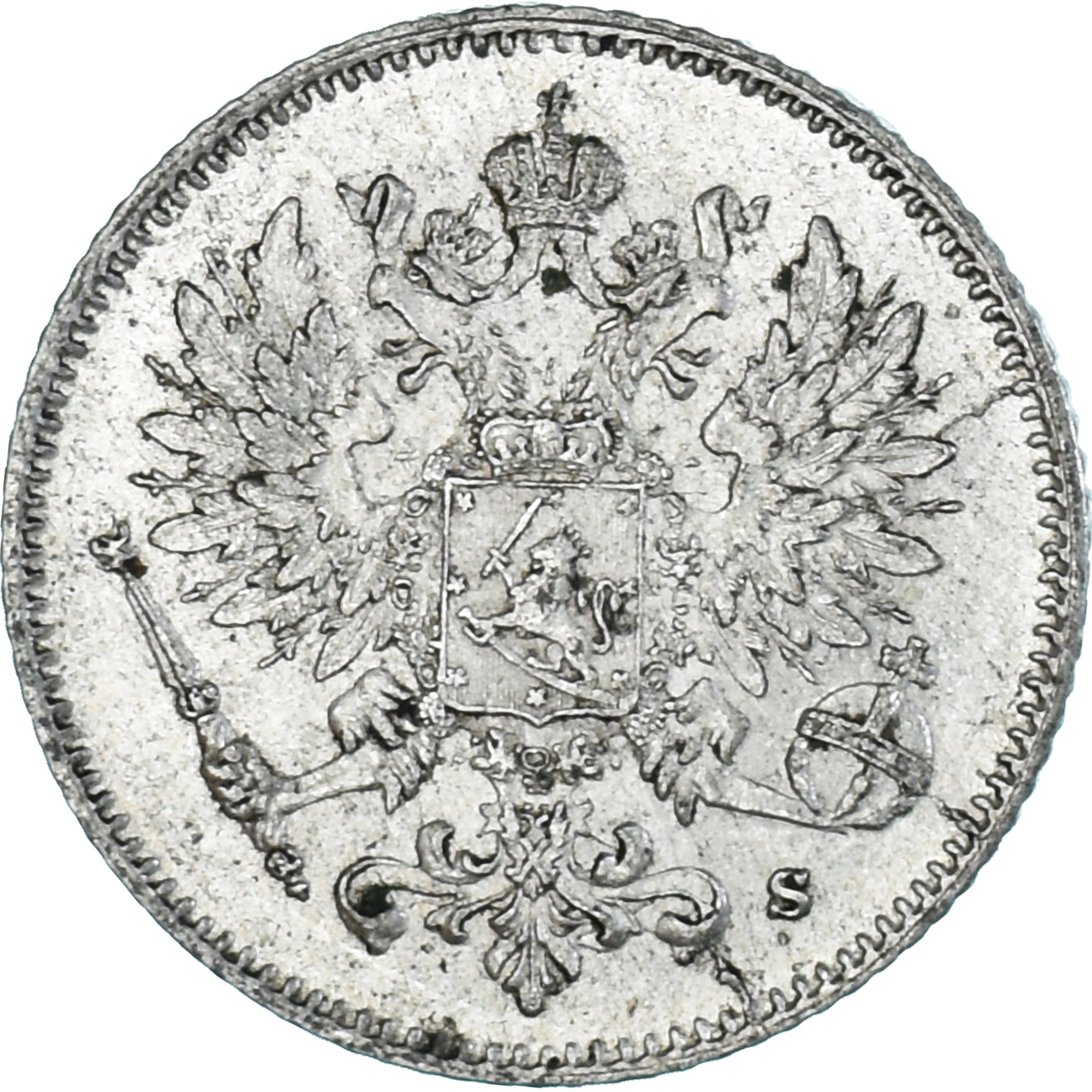 Moneta, Finlandia, Nicholas II, 25 Penniä, 1916, Helsinki, SPL-, Argento
