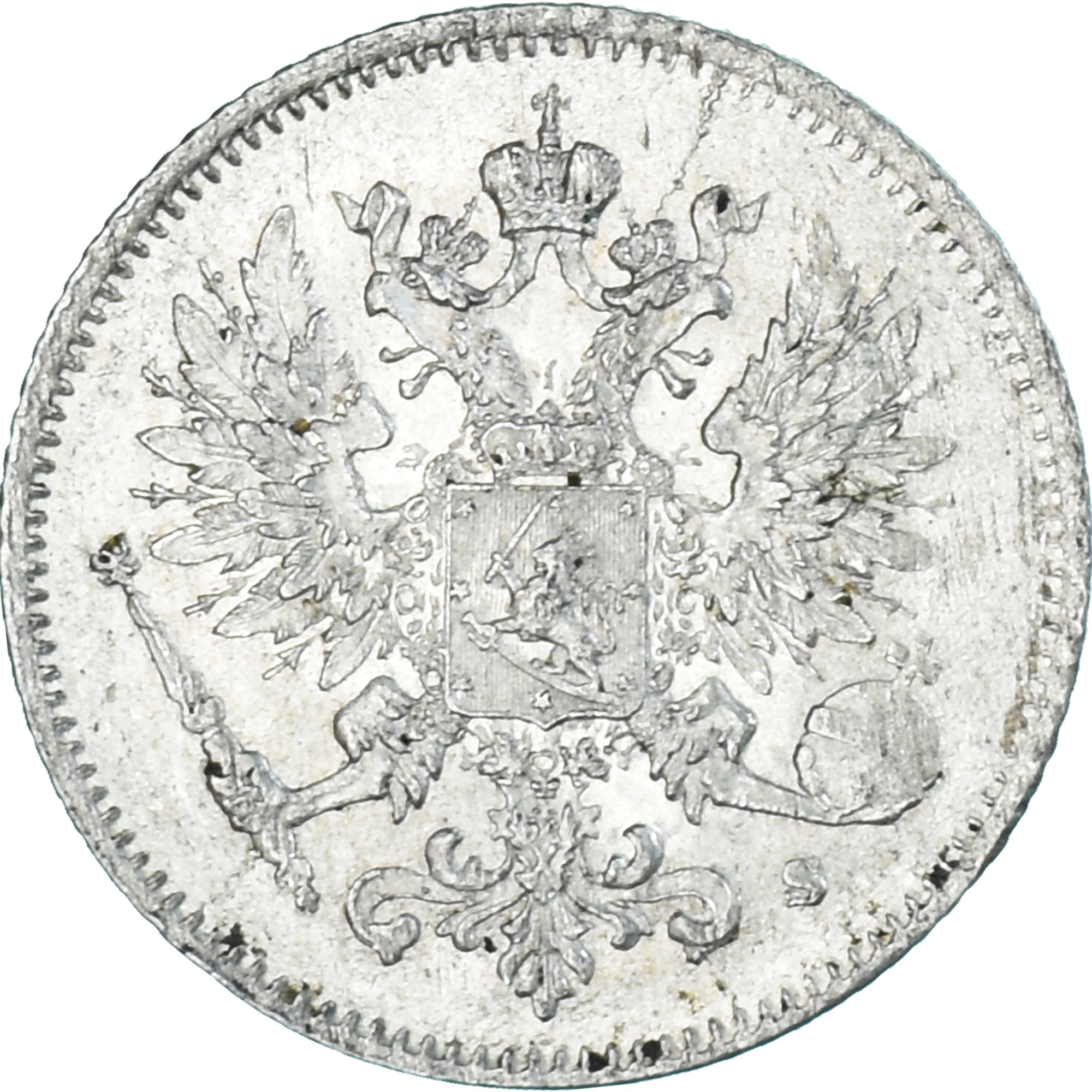 Moneta, Finlandia, Nicholas II, 25 Penniä, 1916, Helsinki, SPL-, Argento