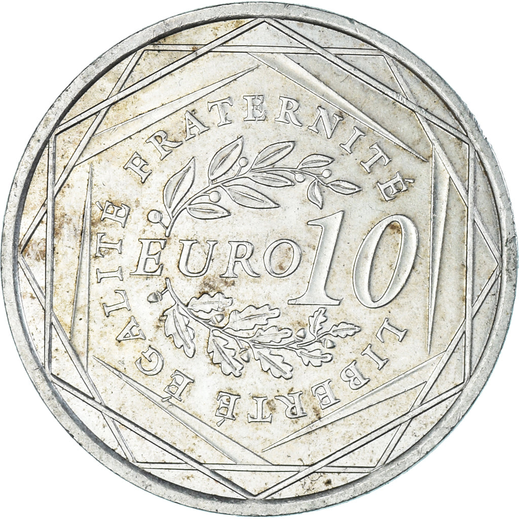 France, Semeuse, 10 Euro, 2009, Paris, MS(63), Silver