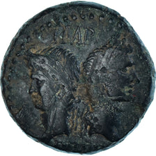 Coin, Augustus & Agrippa, As, 9-3 BC, Nîmes, EF(40-45), Bronze, RIC:158