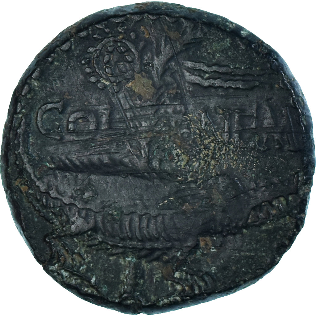 Coin, Augustus & Agrippa, As, 9-3 BC, Nîmes, EF(40-45), Bronze, RIC:158