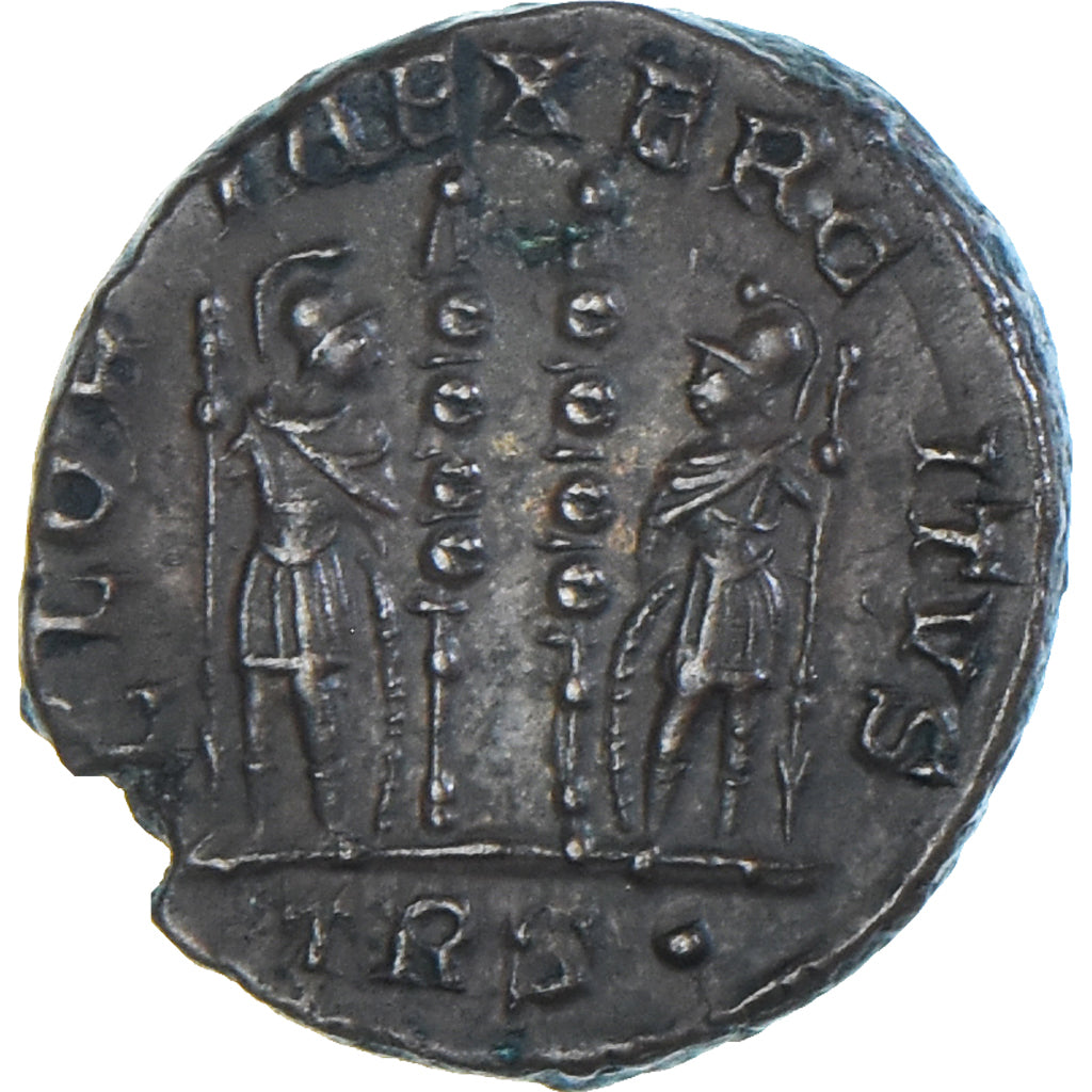Moneta, Constantine II, Follis, 330-331, Trier, AU(55-58), Brązowy, RIC:527