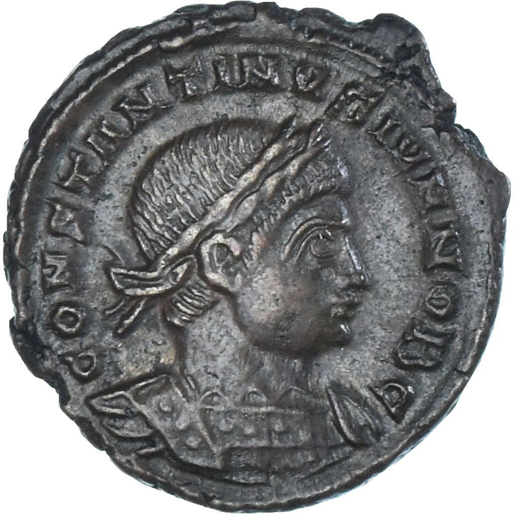 Moeda, Constantine II, Follis, 330-331, Trier, MS(60-62), Bronze, RIC:527