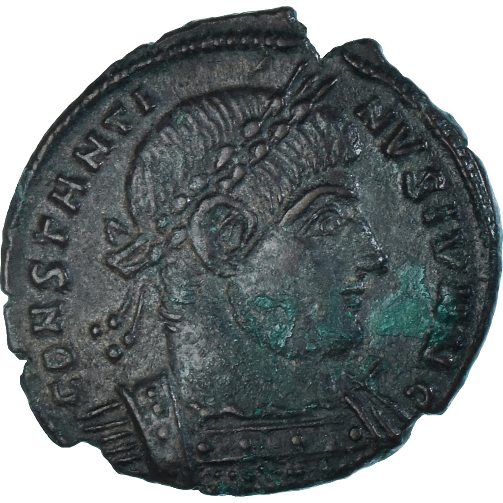 Moeda, Constantine II, Follis, 333, Arles, AU(50-53), Bronze, RIC:371