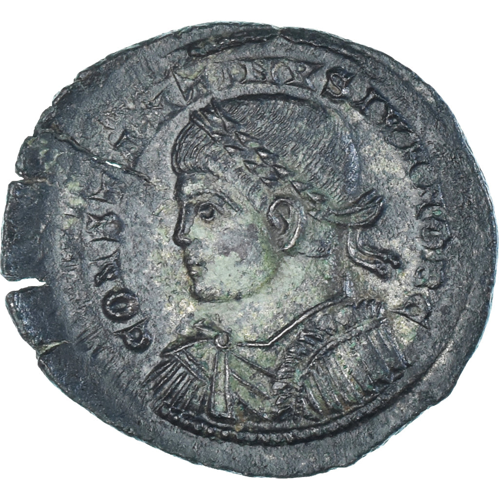 Münze, Constantine II, Follis, 327-328, Trier, VZ, Bronze, RIC:505