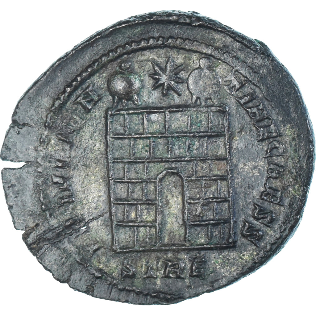 Münze, Constantine II, Follis, 327-328, Trier, VZ, Bronze, RIC:505