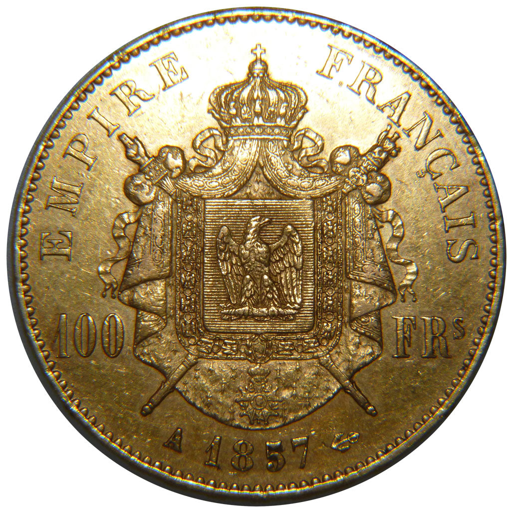 Second Empire, 100 Francs Or Napoléon III Tête Nue