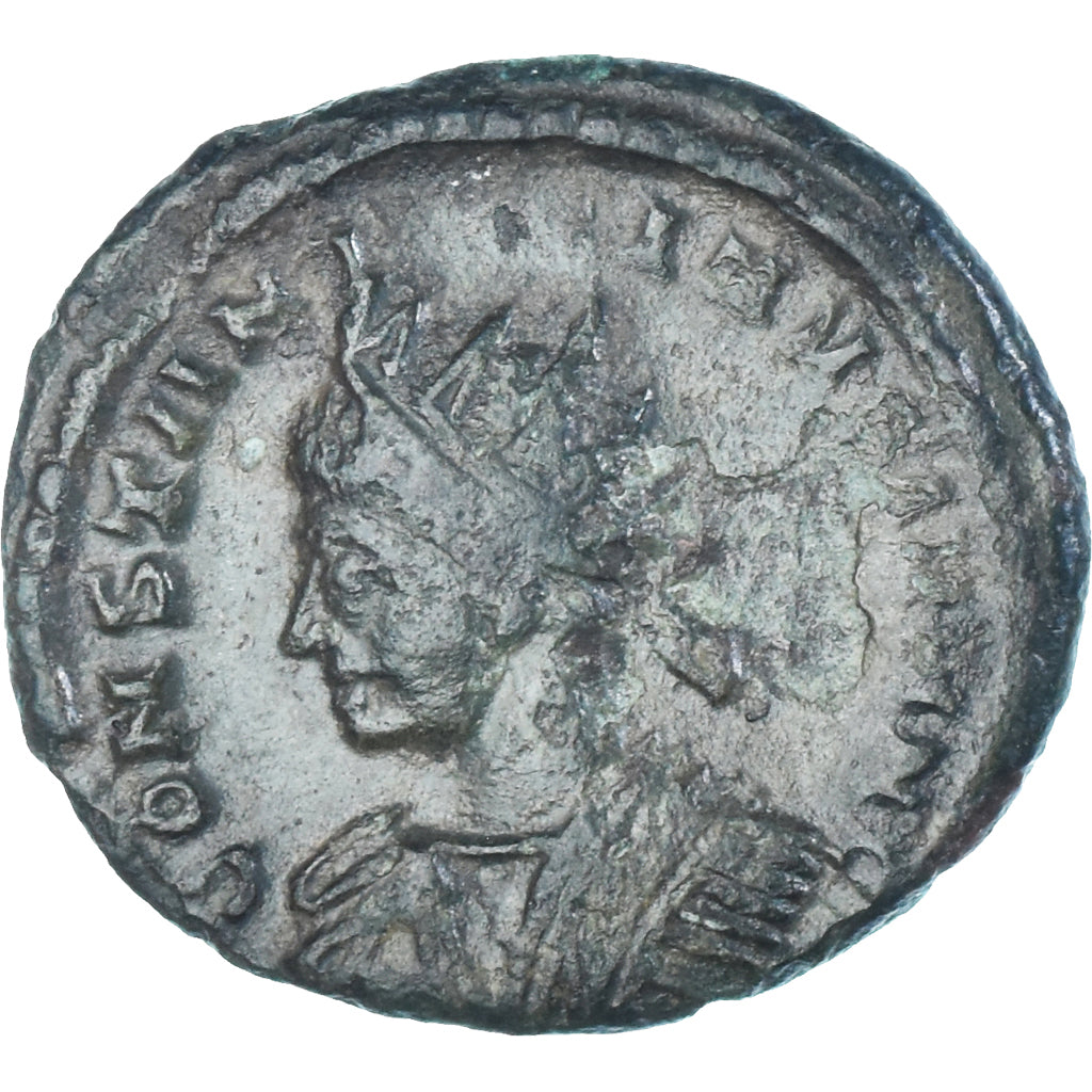 Moneda, Constantine II, Follis, 321, London, BC+, Bronce, RIC:216