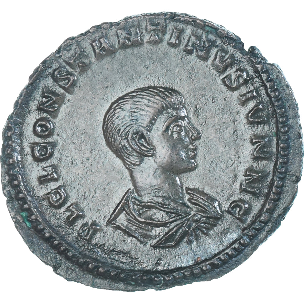 Moeda, Constantine II, Follis, 317, Trier, MS(60-62), Bronze, RIC:153