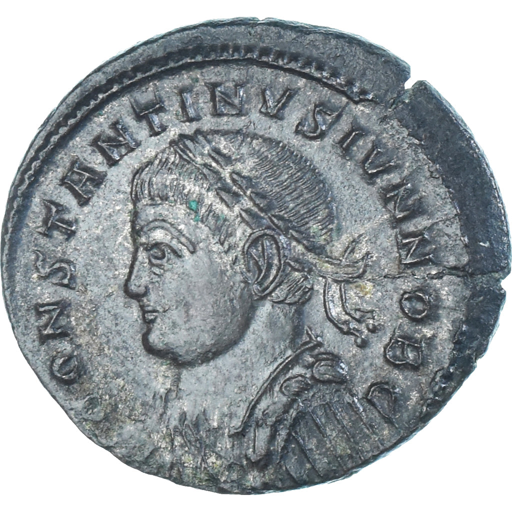 Monnaie, Constantin II, Follis, 326, Trèves, TTB+, Bronze, RIC:479