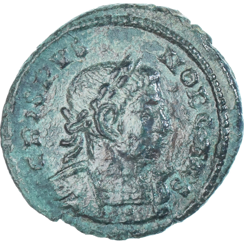 Munten, Crispus, Follis, 321, Lugdunum, FR+, Bronzen, RIC:133