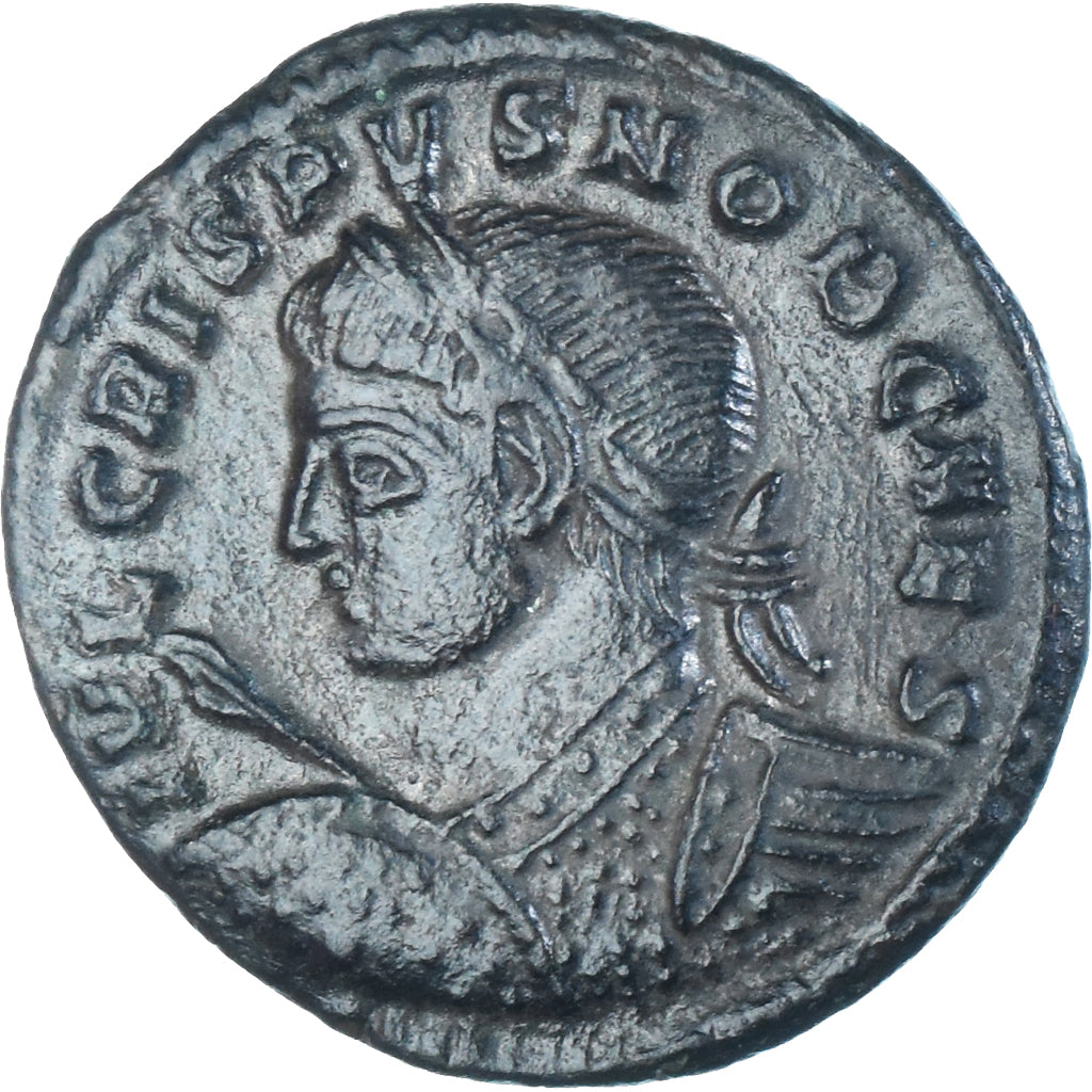 Moneta, Crispus, Follis, 321, Trier, SPL-, Bronzo, RIC:307