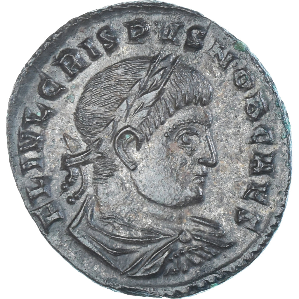 Coin, Crispus, Follis, 324-325, Trier, MS(63), Bronze, RIC:451