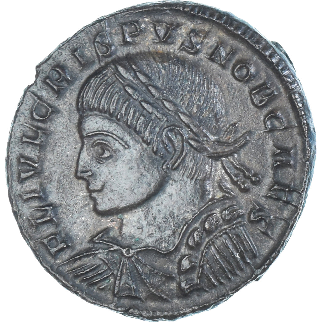 Moneta, Crispus, Follis, 326, Trier, SPL-, Bronzo, RIC:477