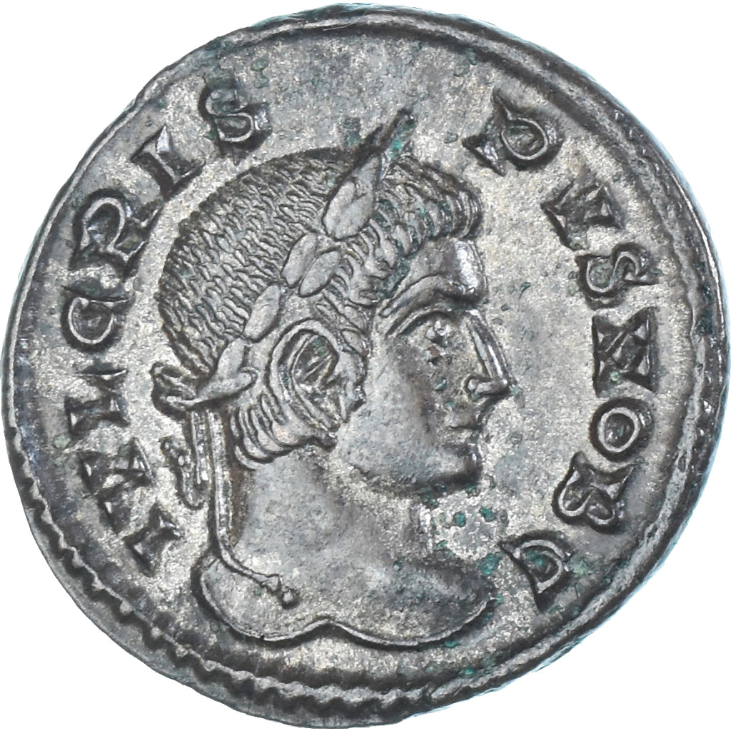 Coin, Crispus, Follis, 323-324, Lugdunum, AU(55-58), Bronze, RIC:215