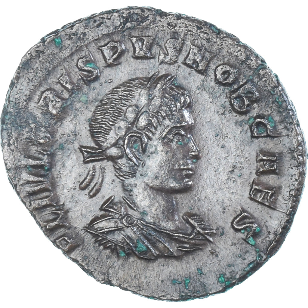 Moeda, Crispus, Follis, 317-318, Trier, AU(55-58), Bronze, RIC:177