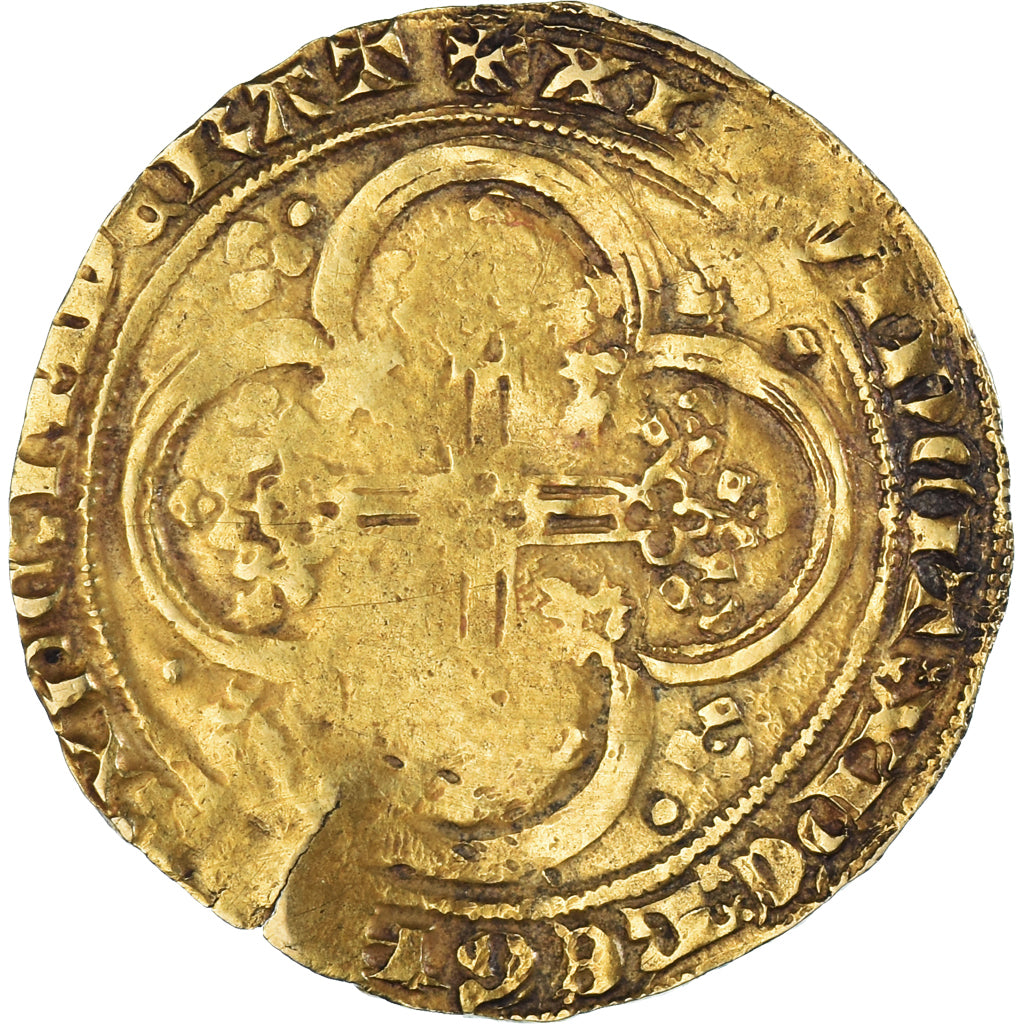 Moeda, França, Jean II le Bon, Ecu d'or à la chaise, 1351-1364, F(12-15)