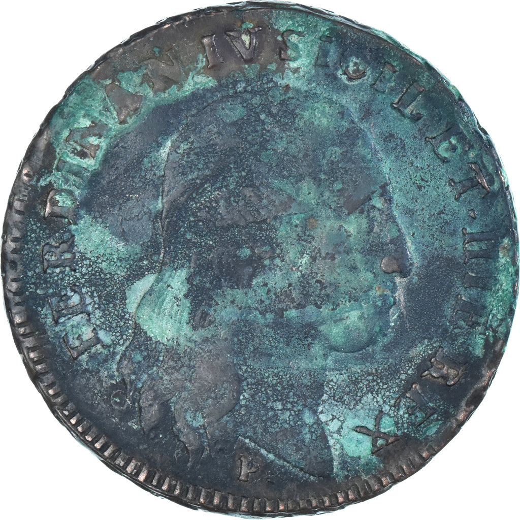 Coin, ITALIAN STATES, Ferdinando IV, 6 Tornesi, 1801, Naples, VF(20-25), Copper