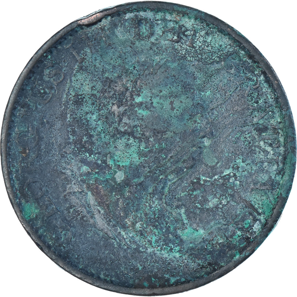 Moeda, Grã-Bretanha, George III, 1/2 Penny, 1799, VG(8-10), Cobre, KM:647