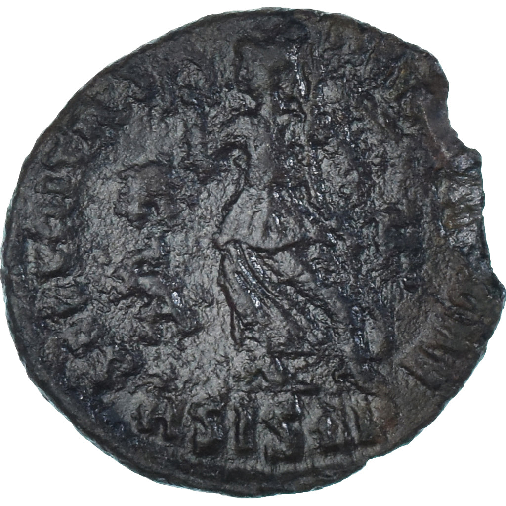 Moneta, Valens, Follis, 367-375, Siscia, MB+, Bronzo, RIC:15b