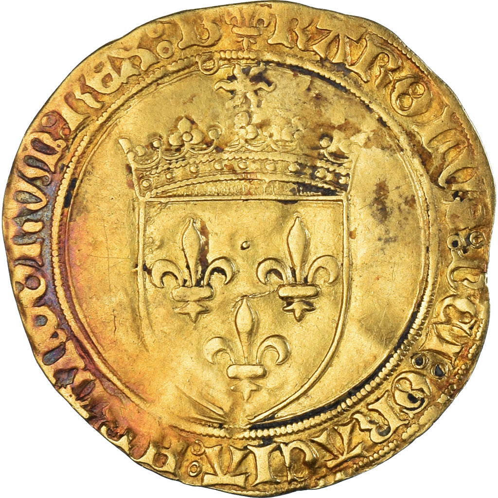 Münze, Frankreich, Charles VIII, Écu d'or au soleil, 1483-1498, Bourges, SS