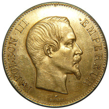 FRANCE, Napoléon III, 100 Francs, 1858, Paris, AU(55-58), Gold, Gadoury #1135, 3