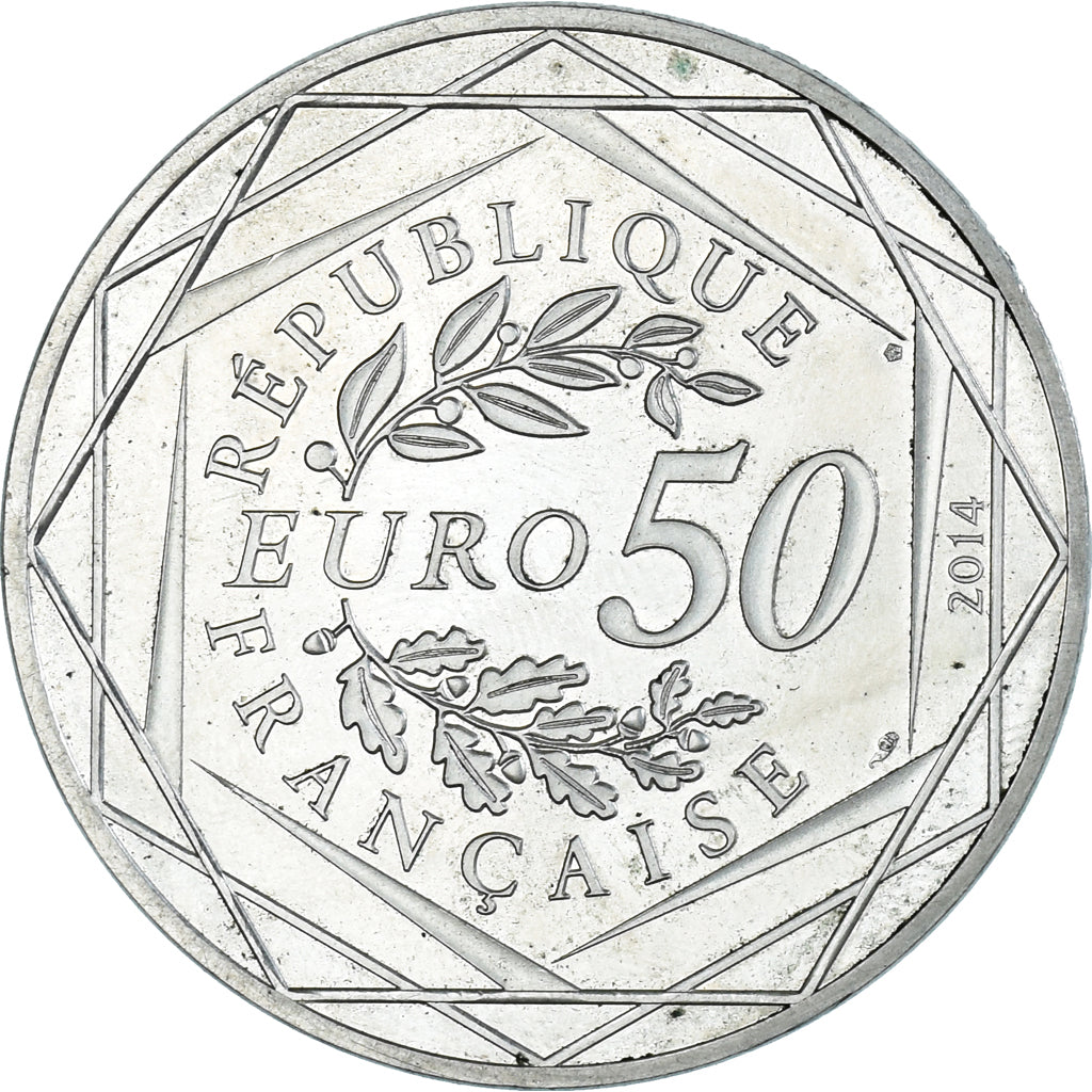 France, 50 Euro, 2014, Paris, Sempé - Paix, MS(60-62), Silver