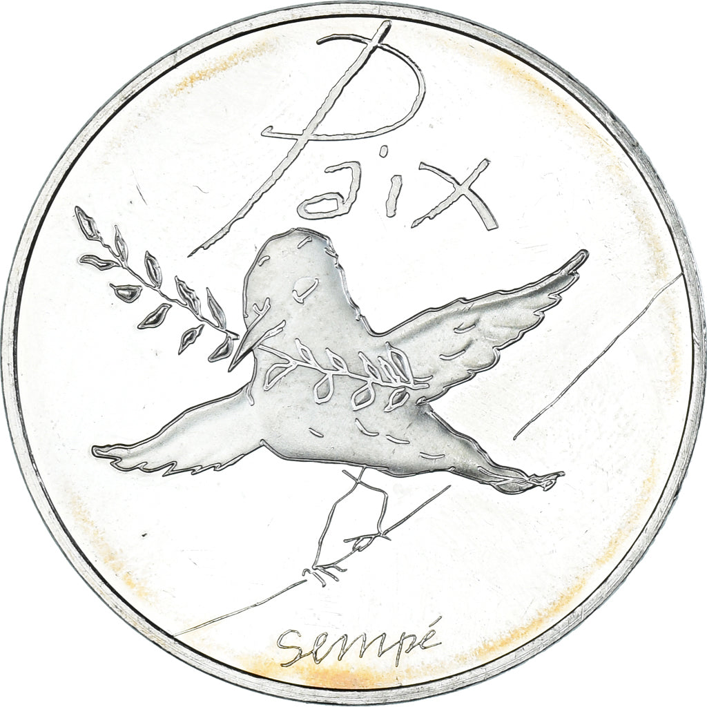 France, 50 Euro, 2014, Paris, Sempé - Paix, MS(63), Silver