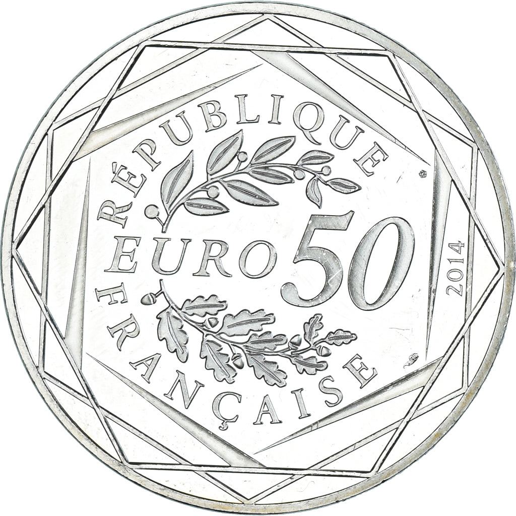 France, 50 Euro, 2014, Paris, Sempé - Paix, MS(64), Silver