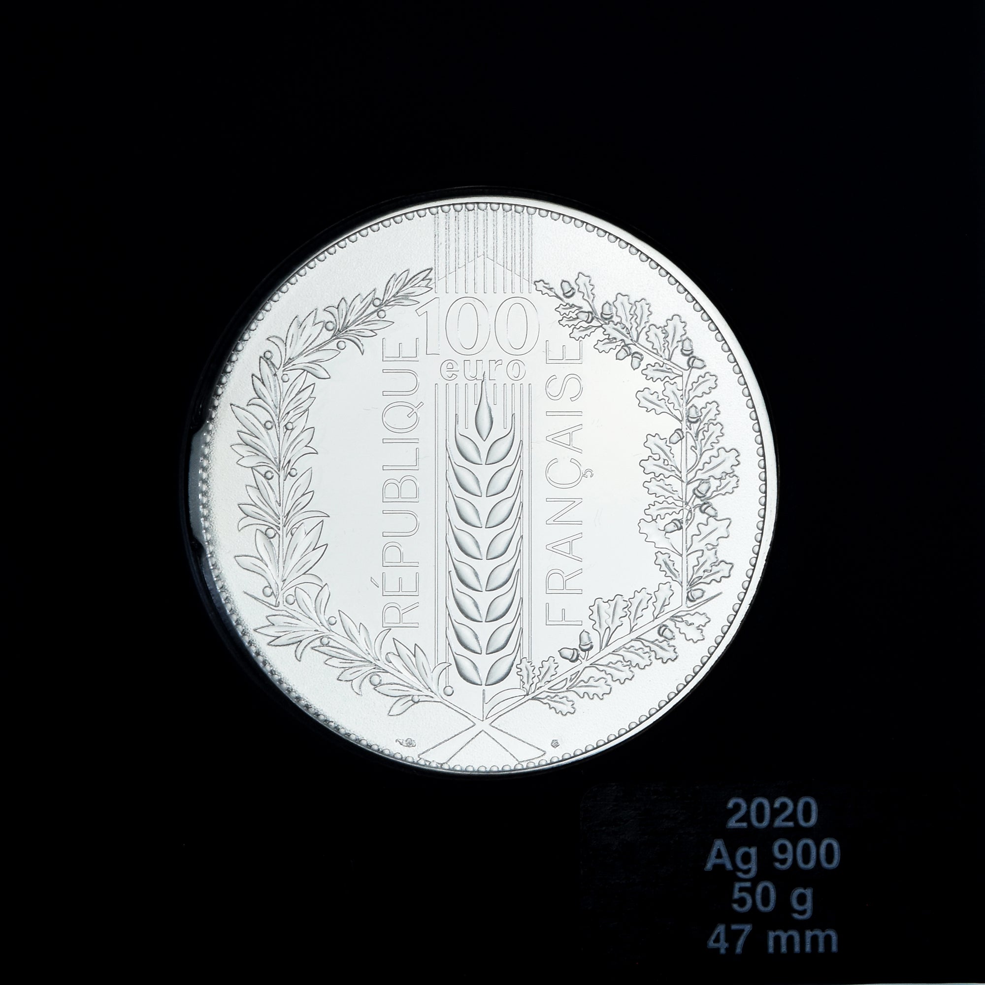 France, 100 Euro, Le Chêne, 2020, Paris, MS(65-70), Silver