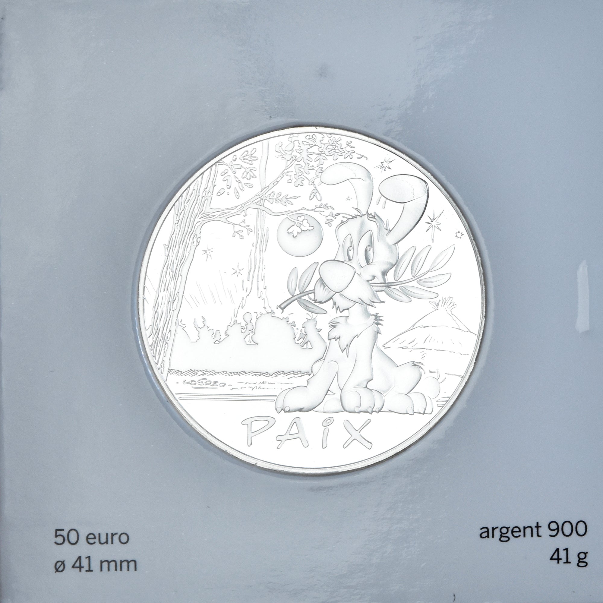 France, 50 Euro, Astérix et la paix, 2015, Monnaie de Paris, FDC, Argent