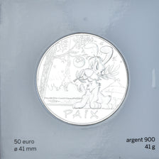 France, 50 Euro, Astérix et la paix, 2015, Monnaie de Paris, FDC, Argent