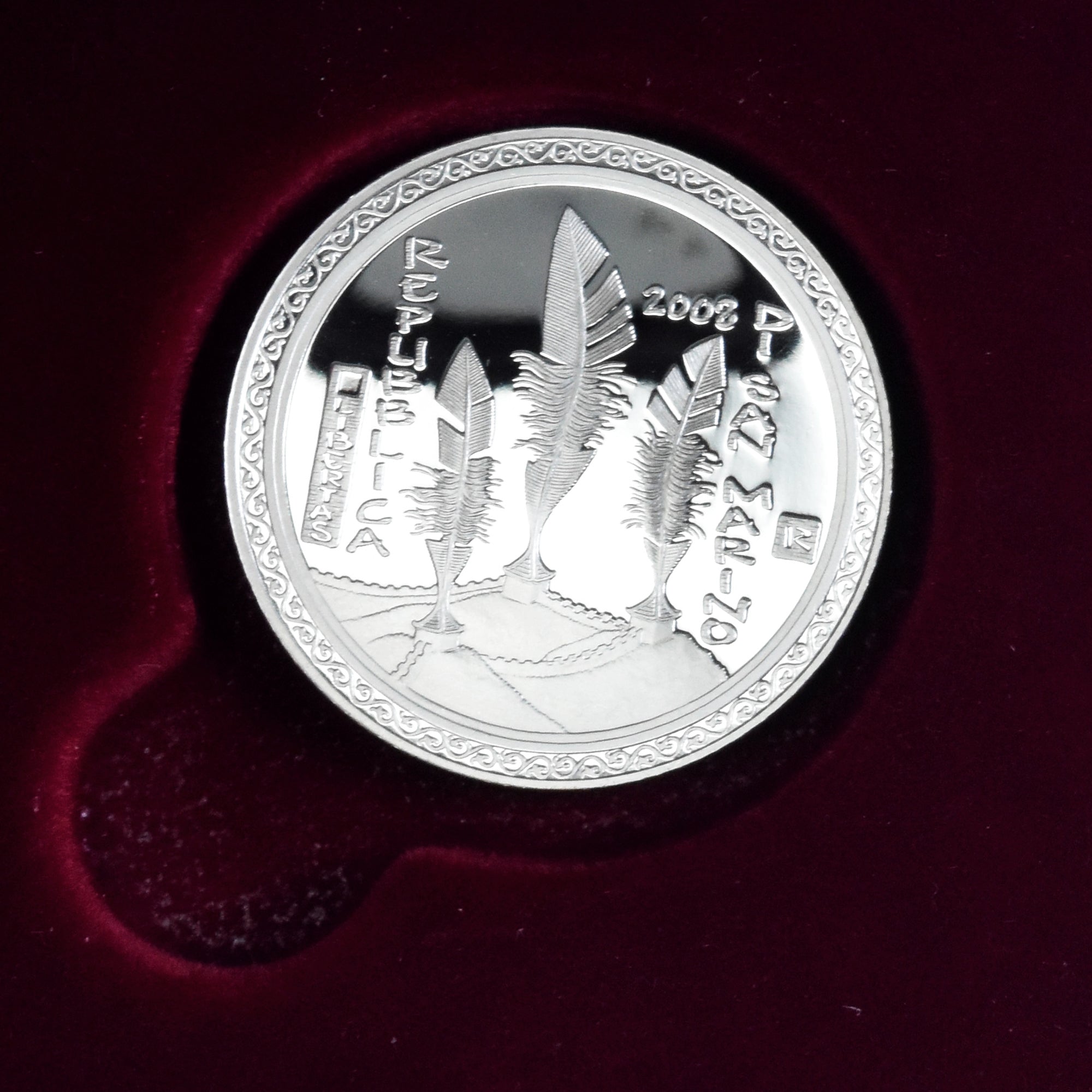San Marino, 5 Euro, 2008, Rome, Jeux Olympiques de Pékin, MS(65-70), Silver