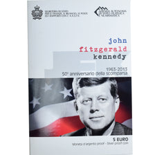 San Marino, 5 Euro, 2013, Rome, 50th Anniversary of Kennedy, MS(65-70), Silver