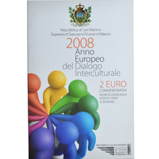 San Marino, 2 Euro, 2008, Rome, ANNO EUROPEO DEL DIALOGO INTERCULTURALE.BU