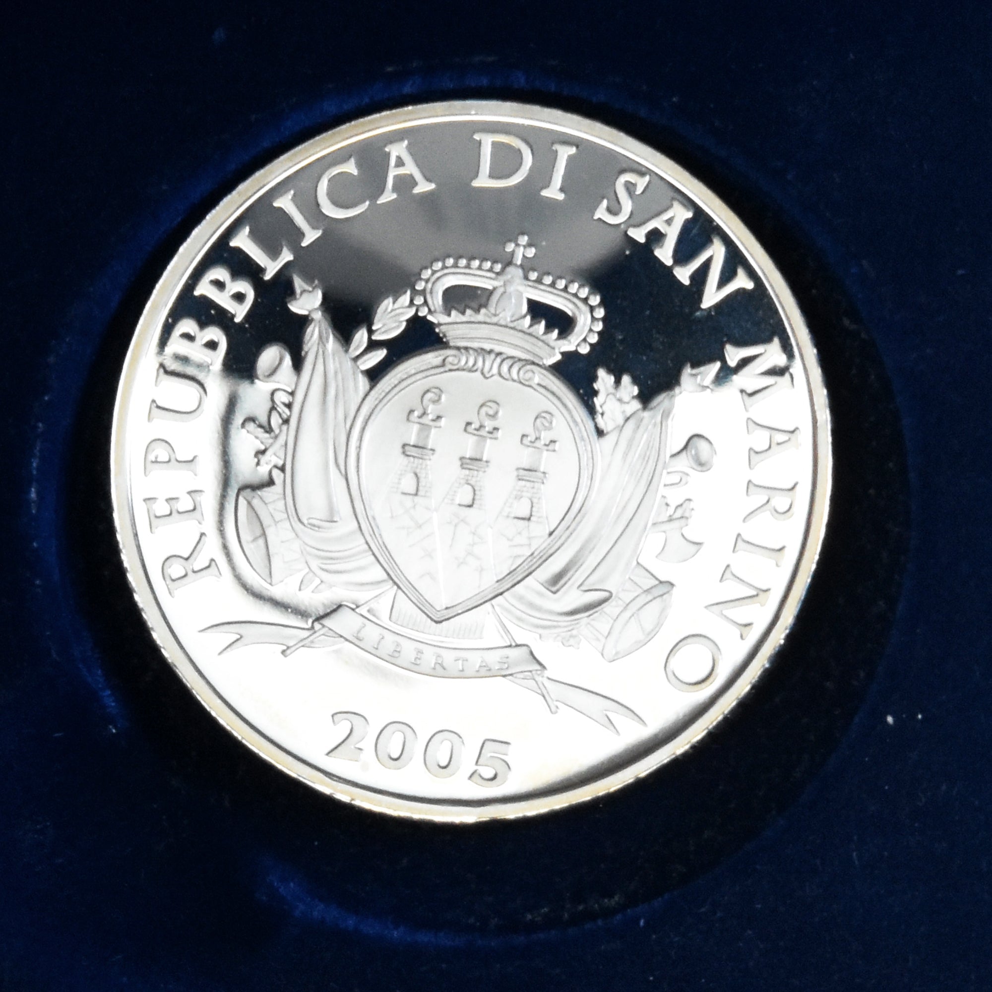 San Marino, 10 Euro, 2005, Rome, Milizia Uniformata, STGL, Silber