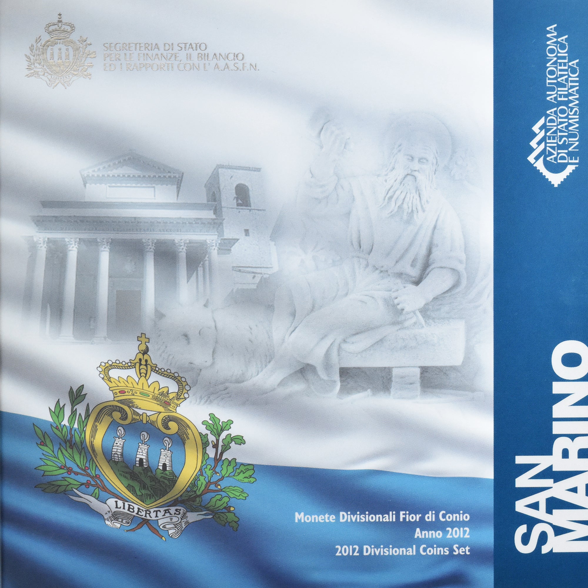San Marino, Set Euros, Série Divisionnelle, 2012, Coffret, MS(65-70)