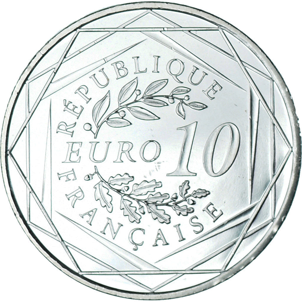 France, Hercule, 10 Euro, 2012, Paris, MS(64), Silver