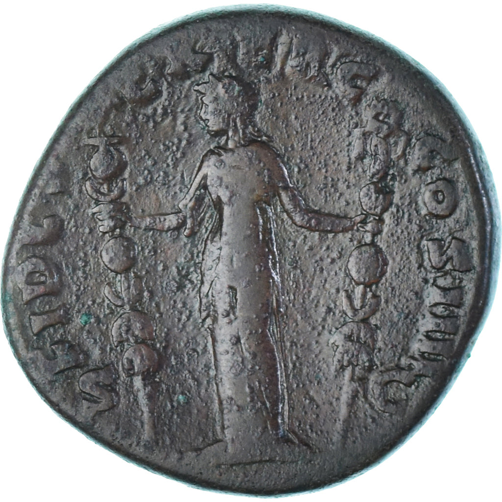 Moeda, Antoninus Pius, Sestertius, 154-155, Rome, VF(20-25), Bronze, RIC:926
