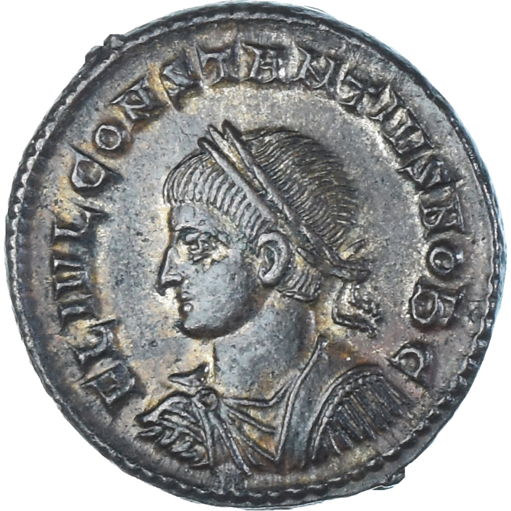 Coin, Constantius II, Follis, 326, Ticinum, AU(55-58), Bronze, RIC:201