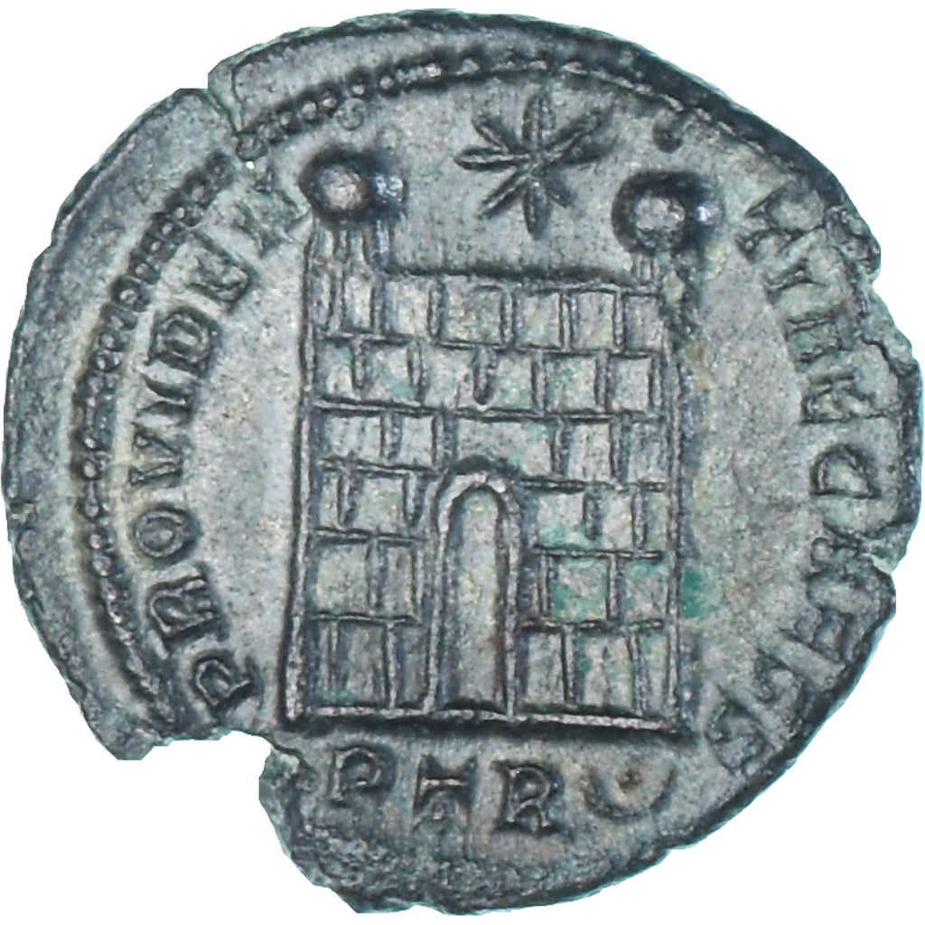 Moeda, Constantius II, Follis, 326, Trier, AU(50-53), Bronze, RIC:480