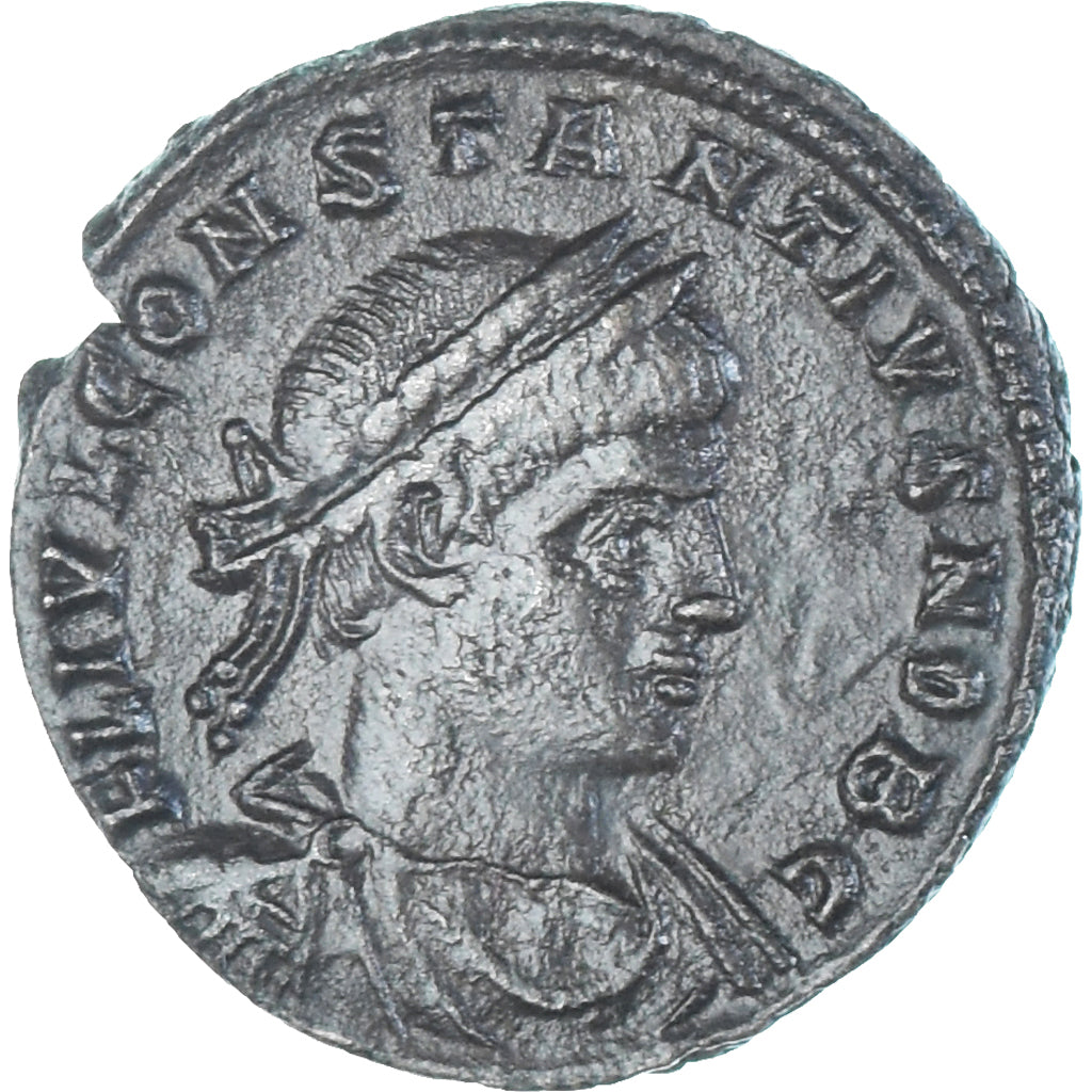 Munten, Constantius II, Follis, 332-333, Arles, ZF+, Bronzen, RIC:367