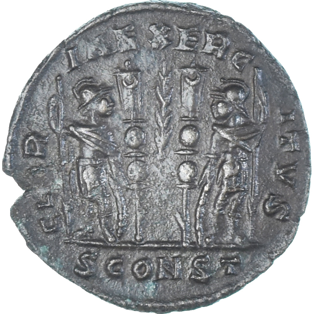 Munten, Constantius II, Follis, 332-333, Arles, ZF+, Bronzen, RIC:367