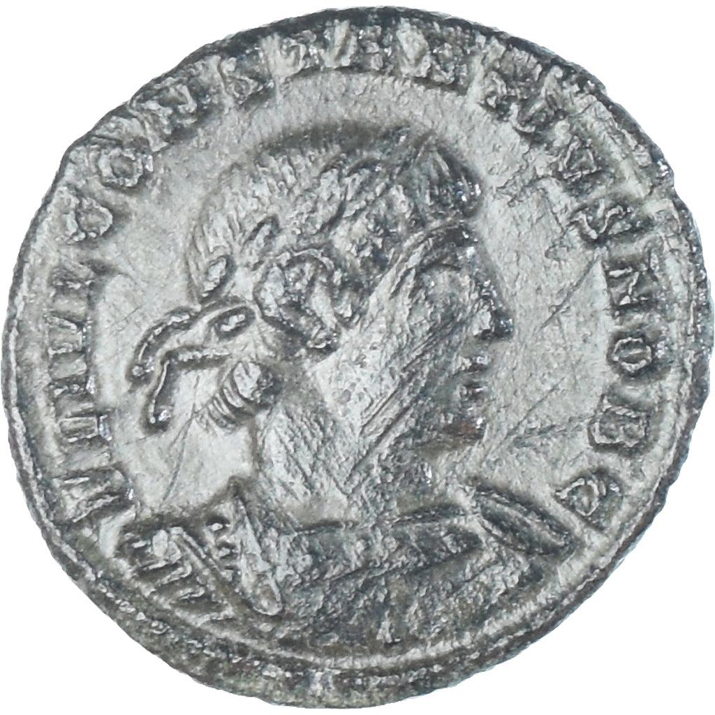 Moeda, Constantius II, Follis, 332-333, Trier, AU(50-53), Bronze, RIC:546
