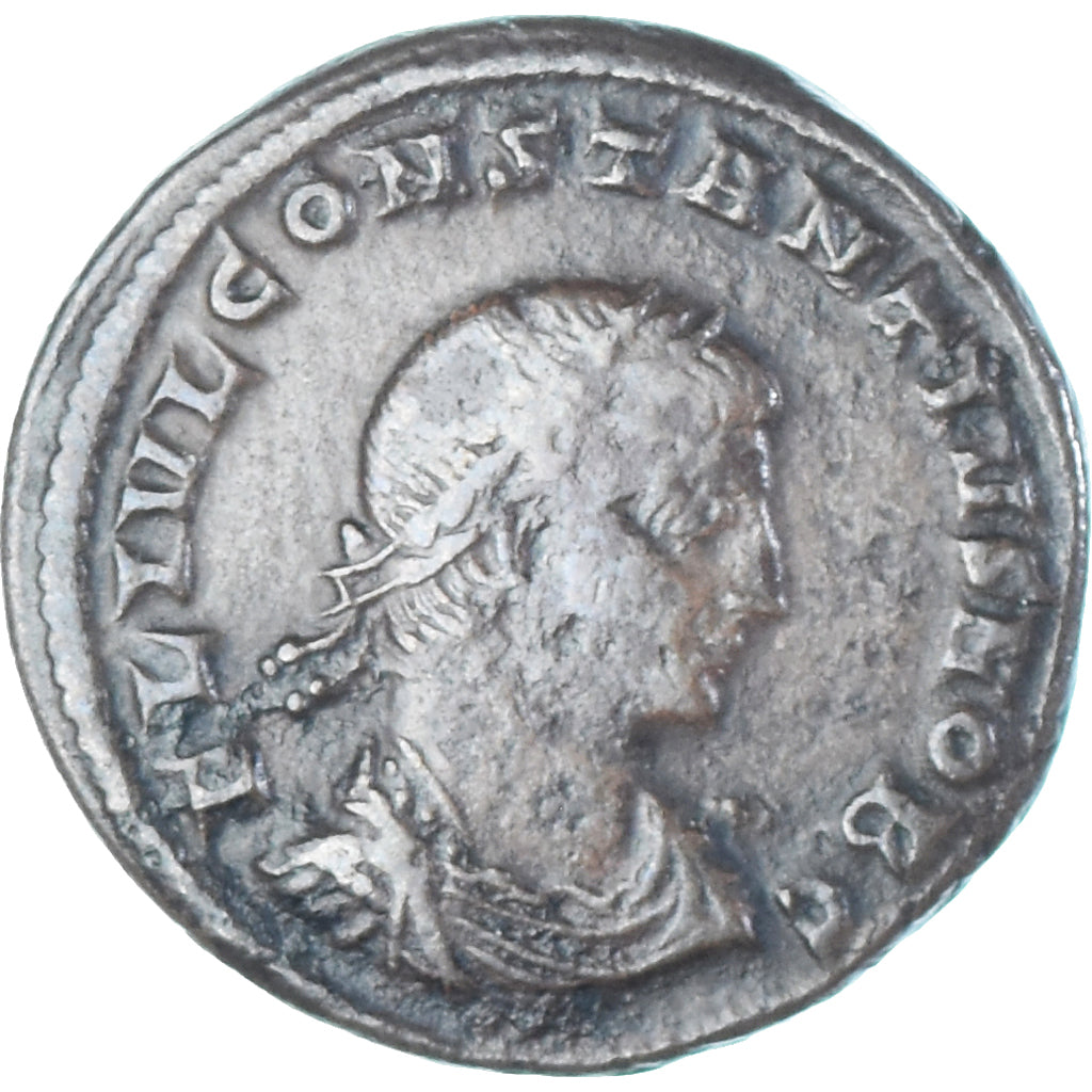 Moneta, Constantius II, Follis, 327-328, Constantinople, MB+, Bronzo, RIC:287