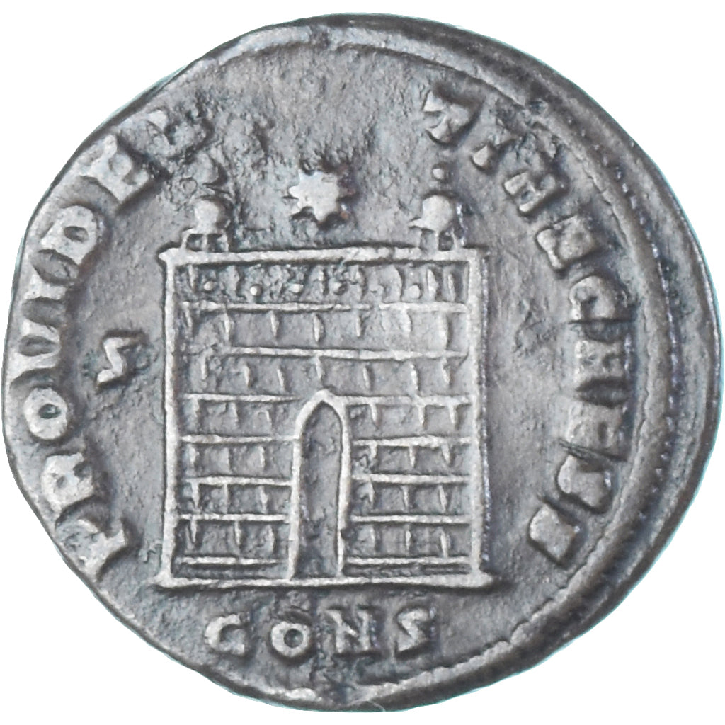 Moneta, Constantius II, Follis, 327-328, Constantinople, MB+, Bronzo, RIC:287