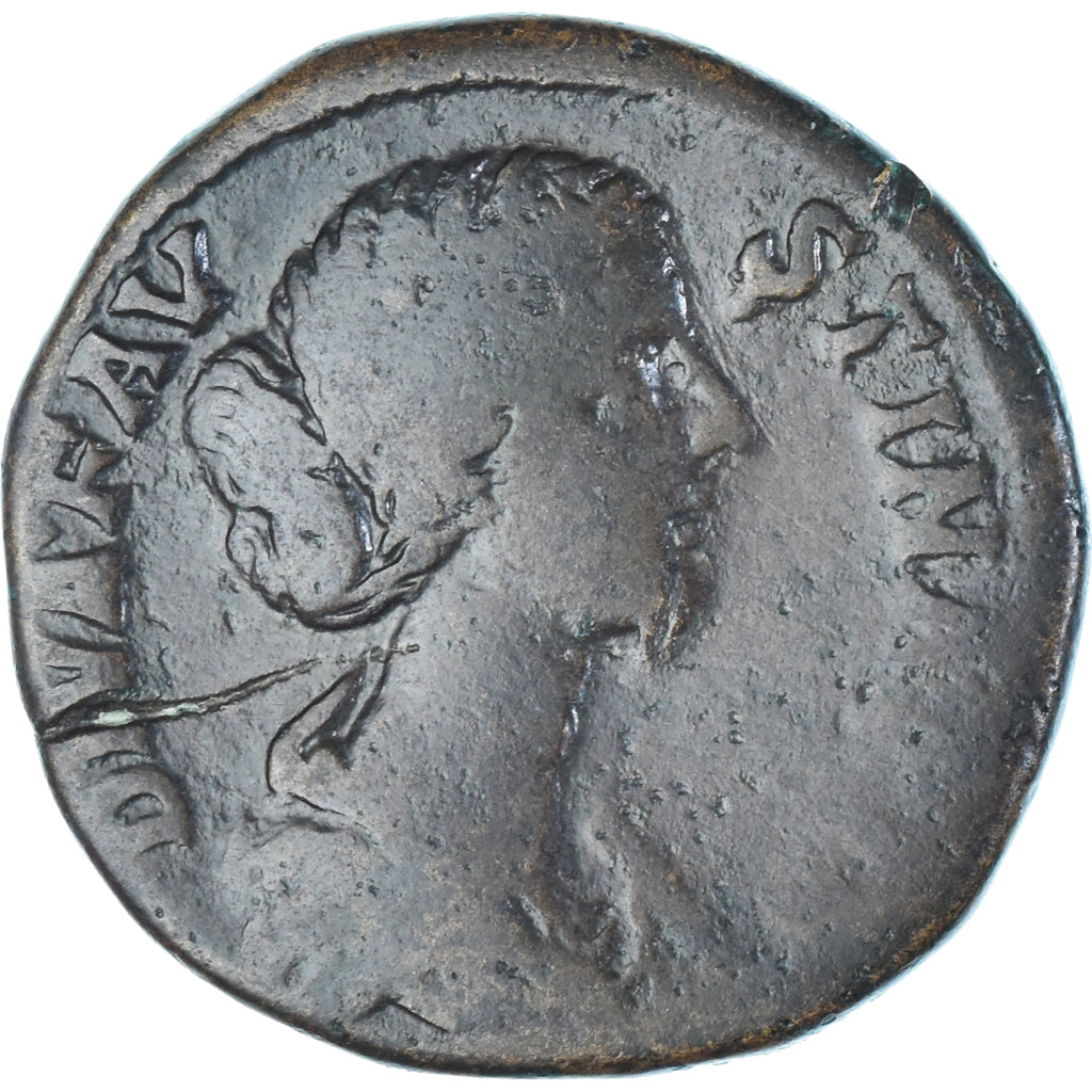 Coin, Diva Faustina II, Sestertius, 176-180, Rome, VF(30-35), Bronze, RIC:1704