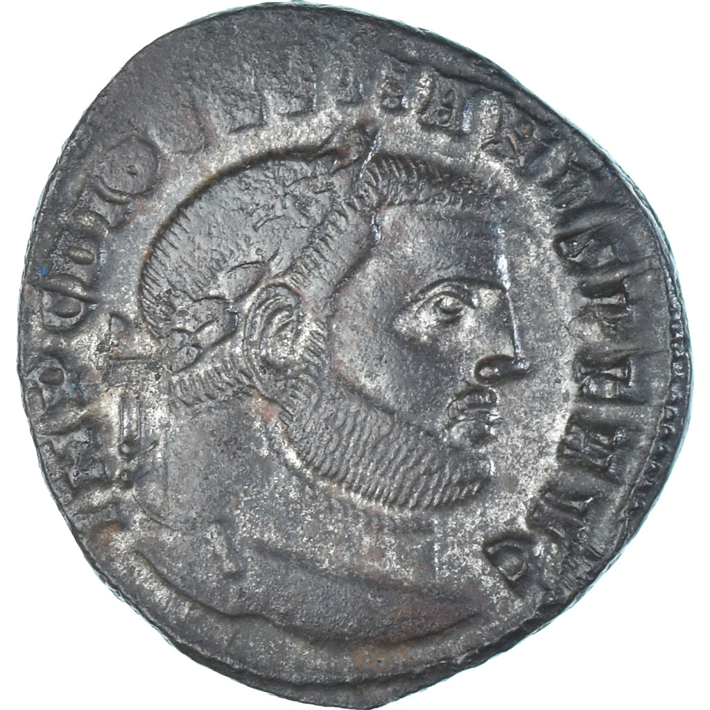Moneta, Diocletian, Follis, 300-303, Ticinum, AU(50-53), Brązowy, RIC:45a