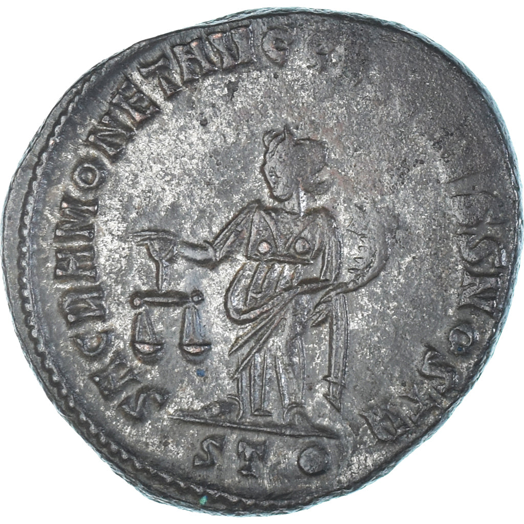 Moneta, Diocletian, Follis, 300-303, Ticinum, AU(50-53), Brązowy, RIC:45a