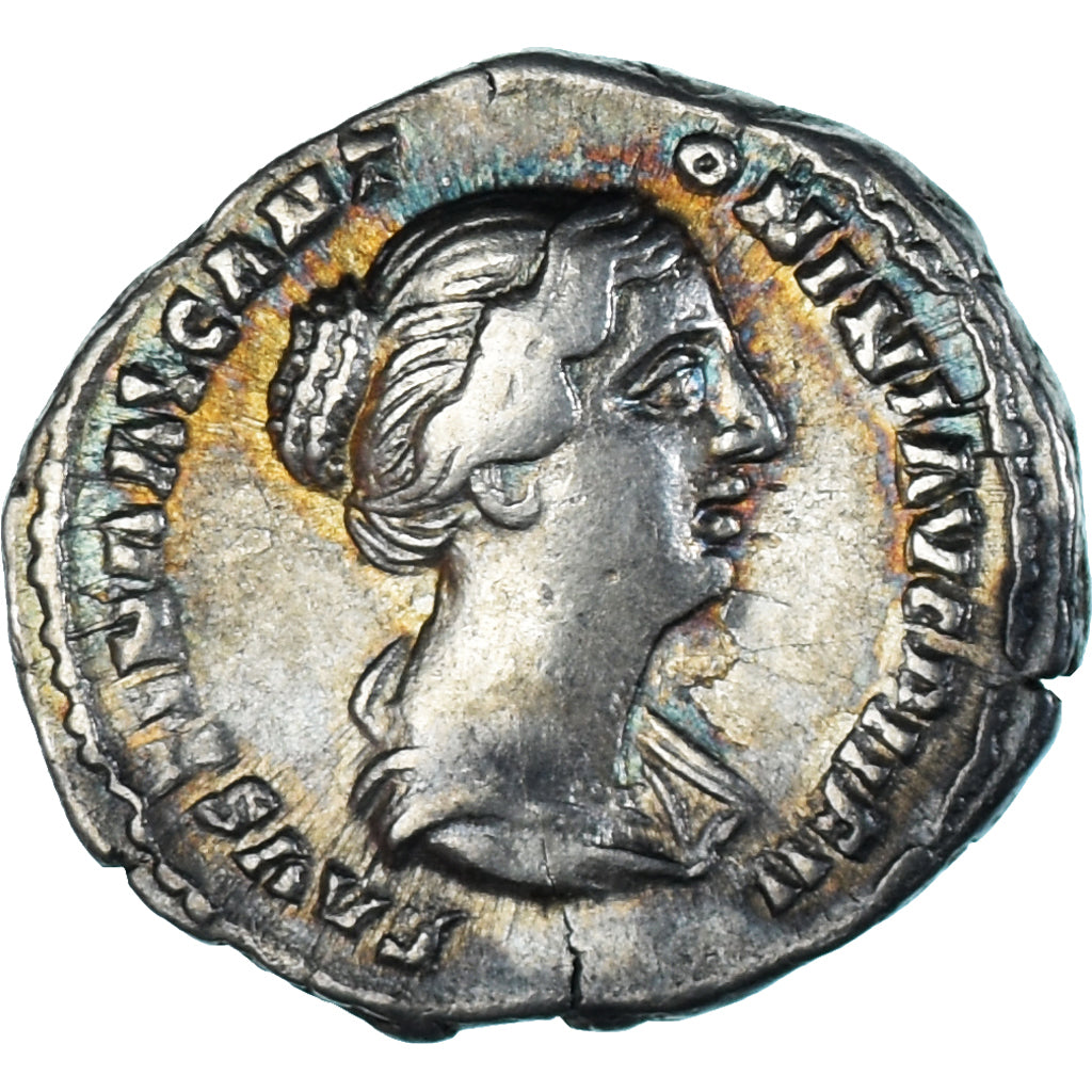 Coin, Faustina II, Denarius, 145-161, Rome, AU(50-53), Silver, RIC:500Ba